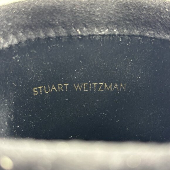 Stuart Weitzman Black Suede Heel Sock Luxury Boot Women Size 10 - Picture 16 of 16